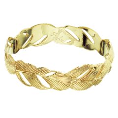 Wide Feather Bangle