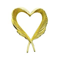 Heart Feather Pin and Pendant