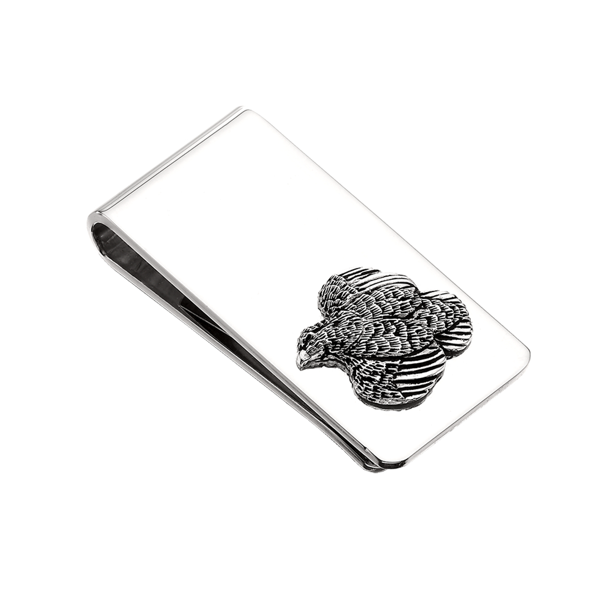 小物 Wild wood silver925 money clip Sterling Silver Plain Money Clip - Cunill America, Inc